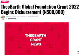 theobarth global foundation grant 2022 - disbursement